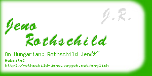 jeno rothschild business card